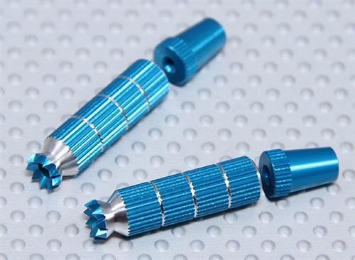 Alloy Anti-Slip TX Control Sticks Long 41.5mm (JR TX Blue) [9171000040/23749]